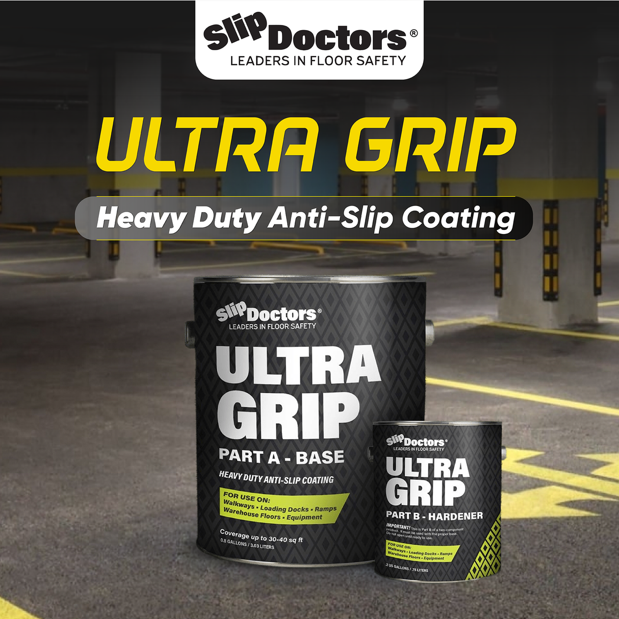 Ultra Grip Premium Extra Texture Non-Skid Epoxy Paint by SlipDoctors