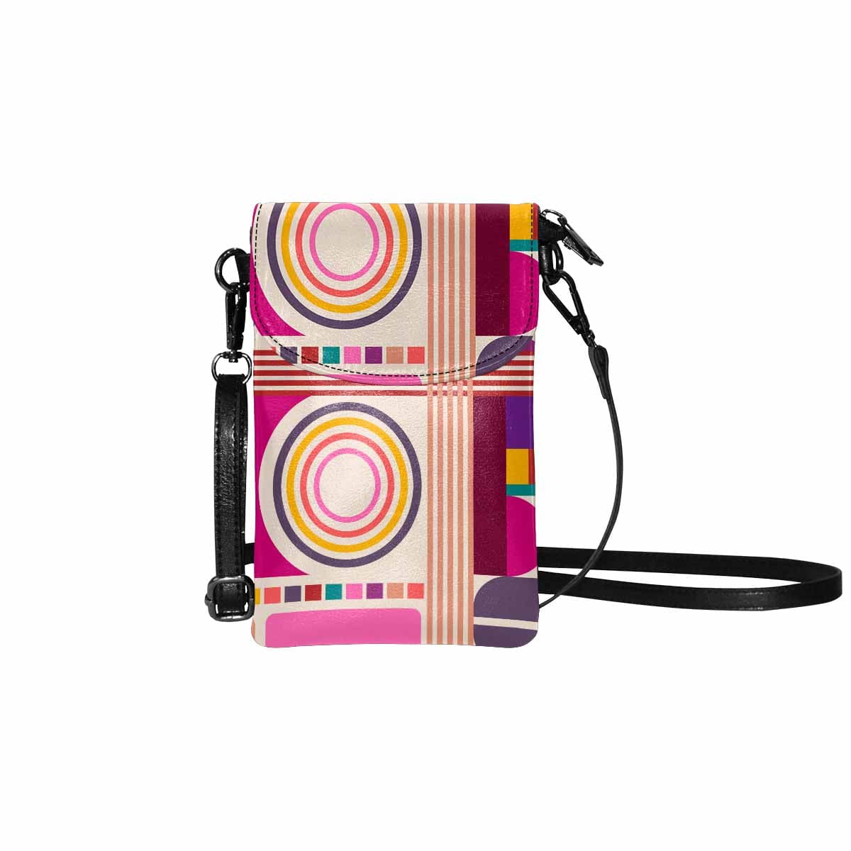 Crossbody Bag, Small Cell Phone Purse , Vibrant Style Print by inQue.Style