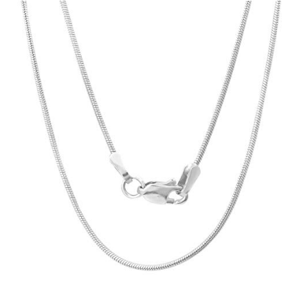 Sterling Silver 1MM Unisex Snake Chain Necklace by Donatello Gian