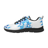 Sneakers for Women, Blue and White Mosaic Print - Running Shoes by inQue.Style