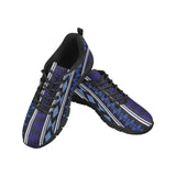 Sneakers for Women, Blue Aztec Print - Running Shoes by inQue.Style