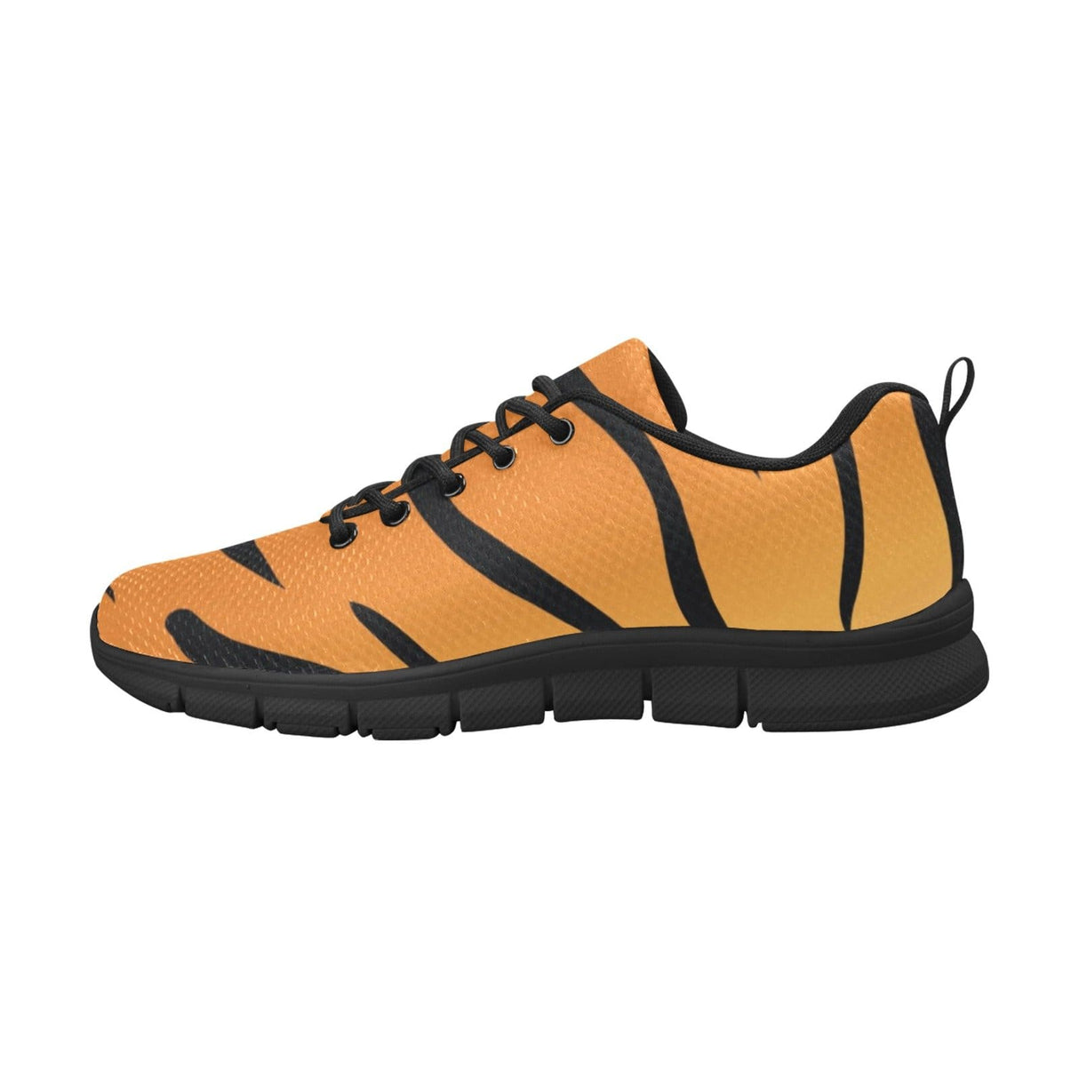 Sneakers for Women, Orange and Black Tiger Striped - Running Shoes by inQue.Style