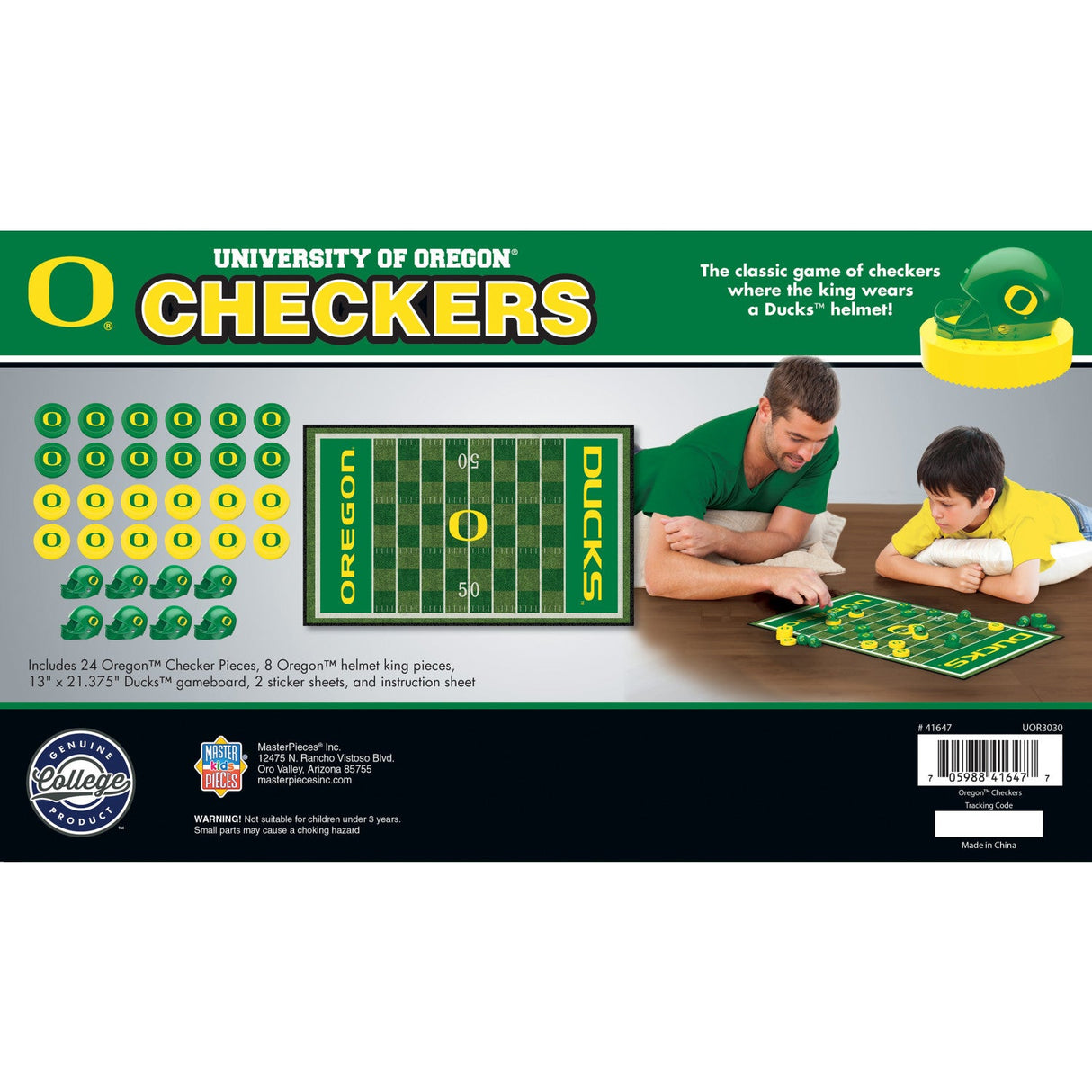 Oregon Ducks Checkers Board Game by MasterPieces Puzzle Company INC