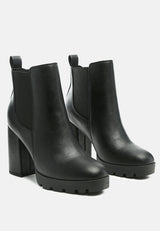 sonia block heeled boots by London Rag