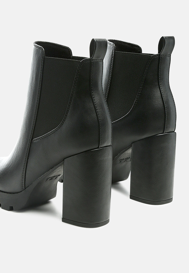 sonia block heeled boots by London Rag