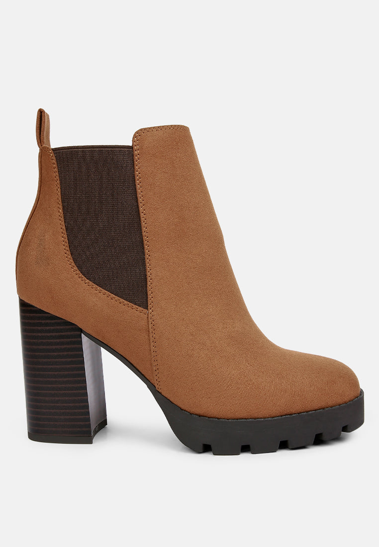 sonia block heeled boots by London Rag