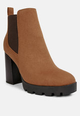 sonia block heeled boots by London Rag