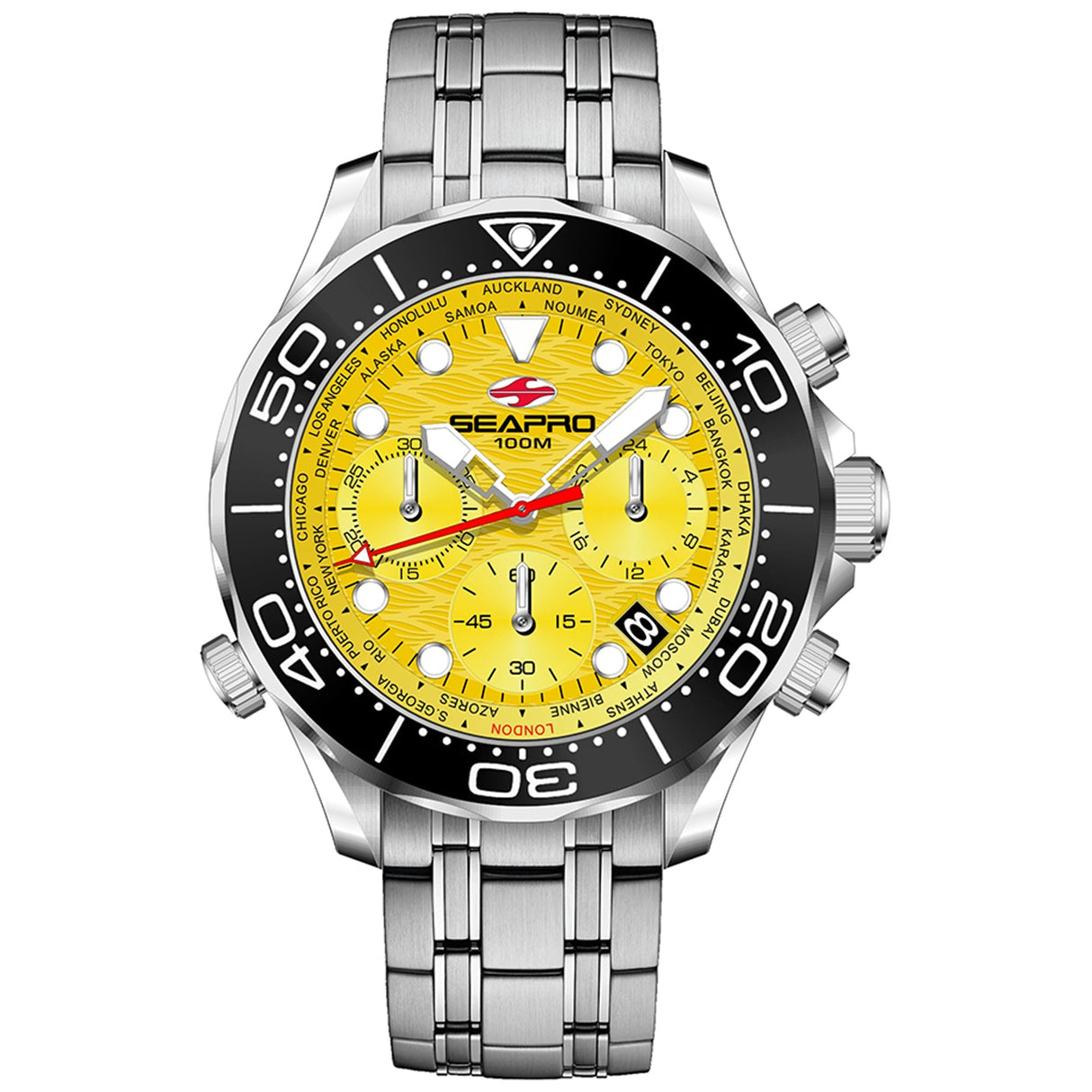 Seapro Men's Mondial Timer Yellow Dial Watch - SP0153 by Balec Group