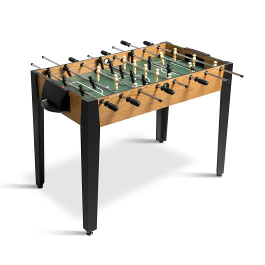 48 Inch Competition Sized Home Recreation Wooden Foosball Table-Brown