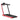 2-in-1 Electric Motorized Health and Fitness Folding Treadmill with Dual Display and Speaker-Red