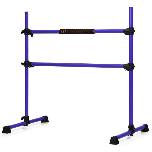 4 Feet Portable Ballet Barre with Adjustable Height-Purple