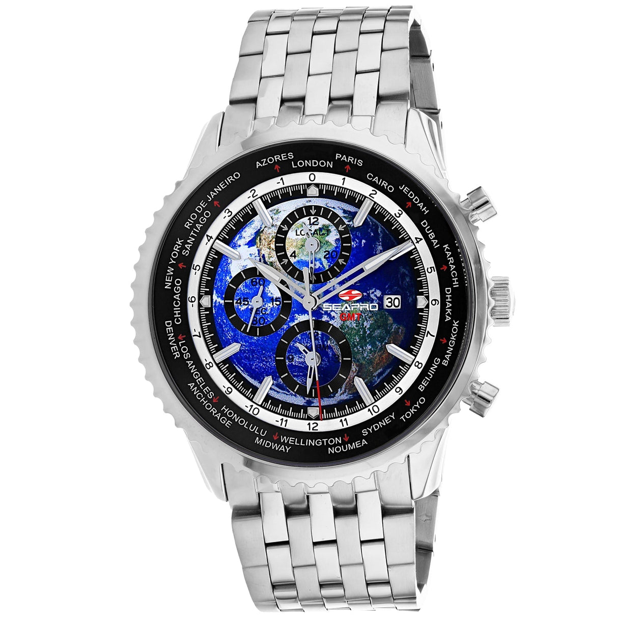 Seapro Men's Meridian World Timer GMT Blue Dial Watch - SP7320 by Balec Group