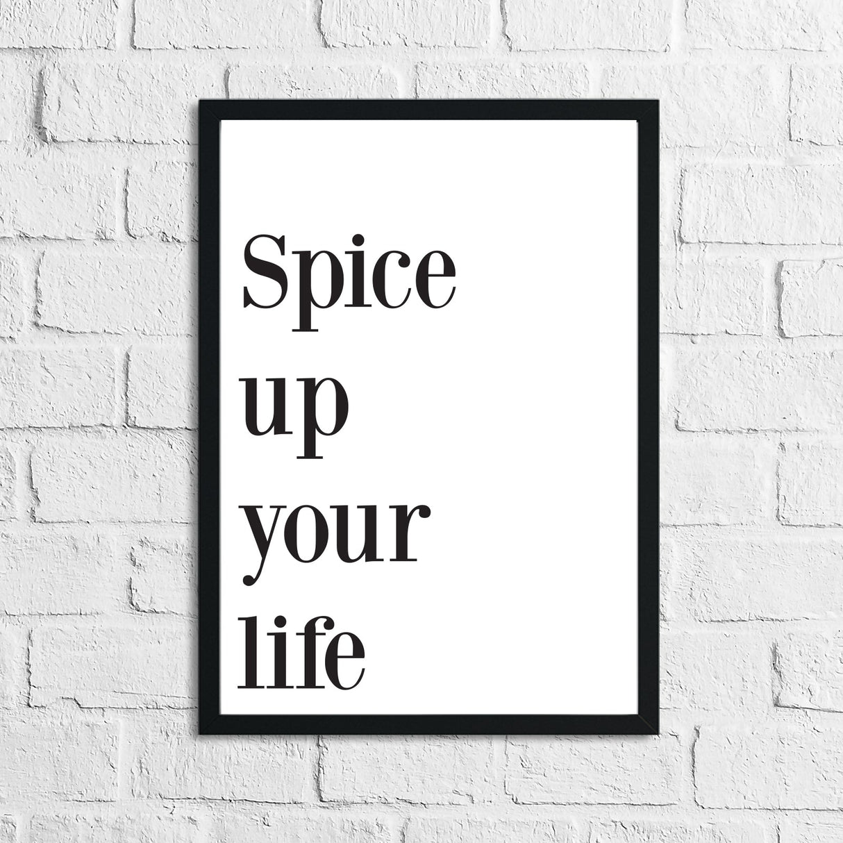 Spice Up Your Life Kitchen Simple Funny Wall Decor Print by WinsterCreations™ Official Store