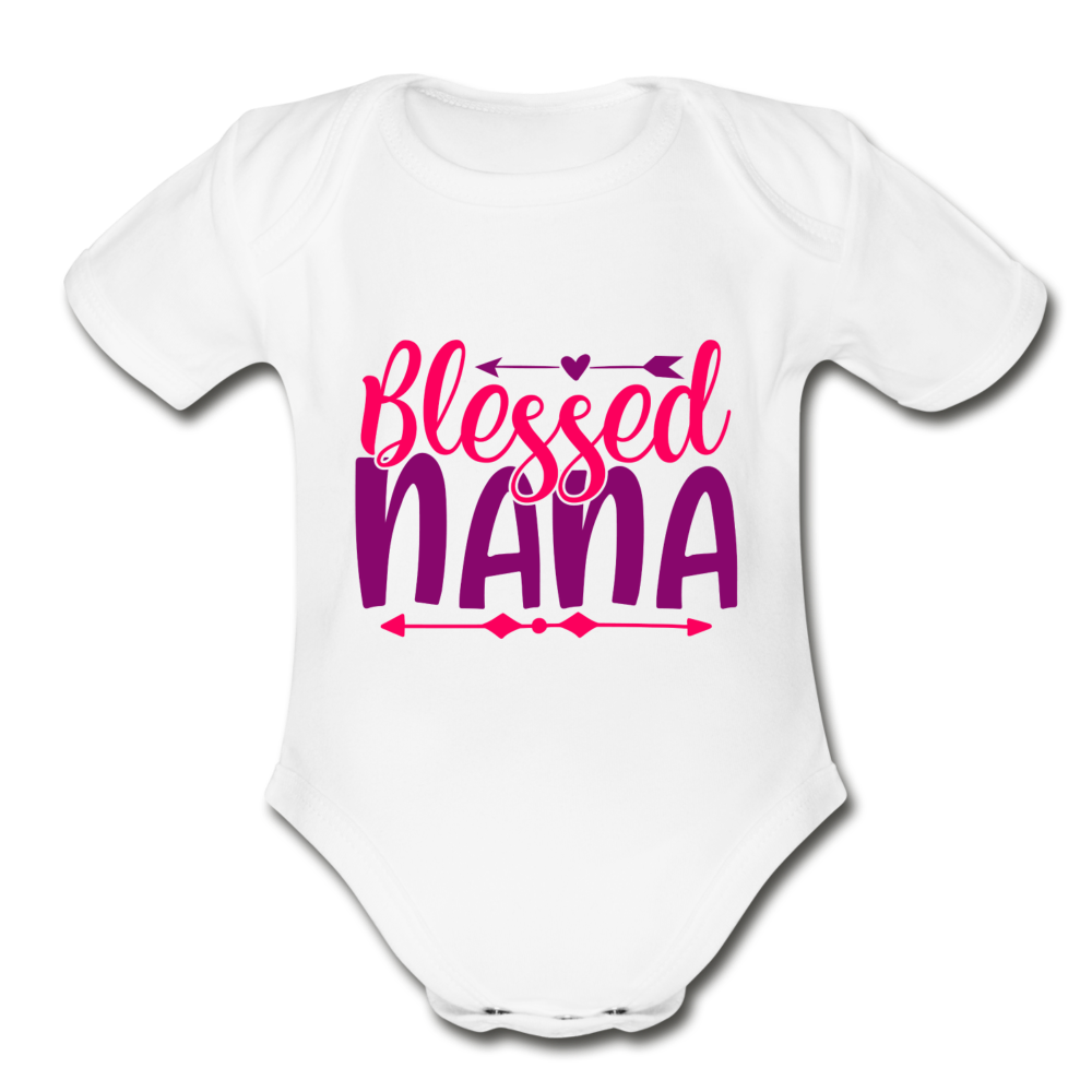 Blessed nana Short Sleeve Baby Bodysuit by Tshirt Unlimited