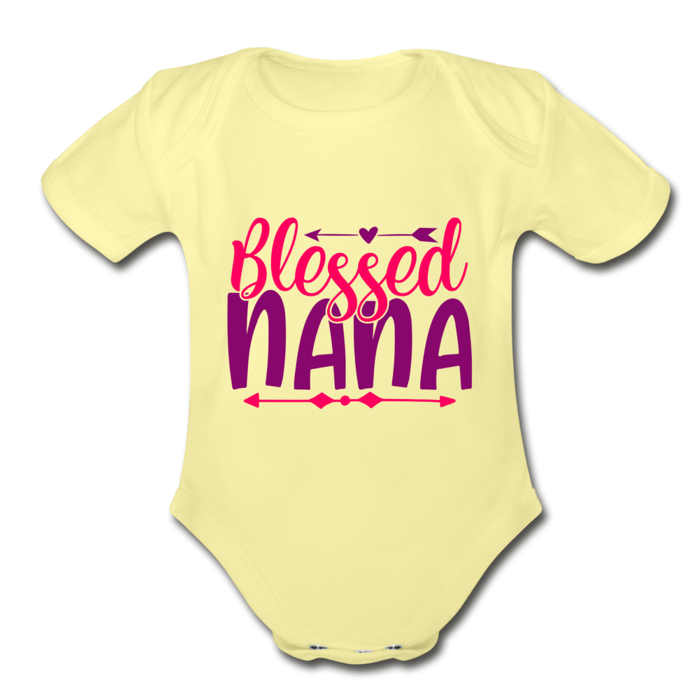 Blessed nana Short Sleeve Baby Bodysuit by Tshirt Unlimited