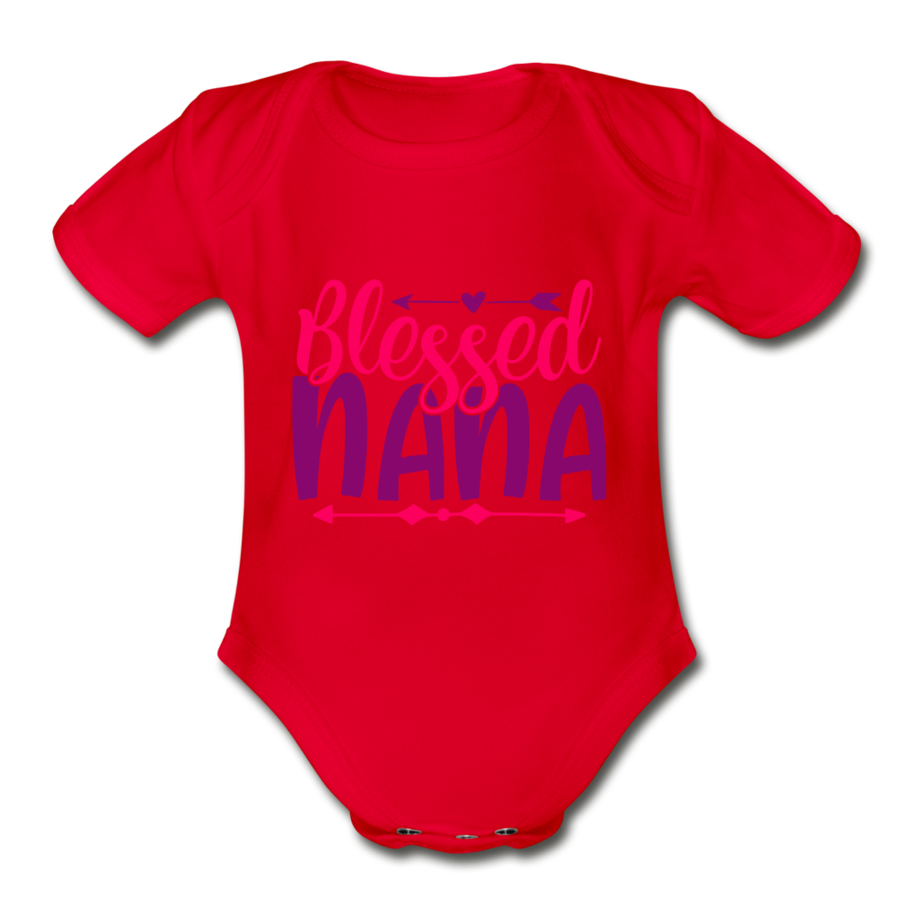 Blessed nana Short Sleeve Baby Bodysuit by Tshirt Unlimited