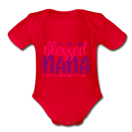 Blessed nana Short Sleeve Baby Bodysuit by Tshirt Unlimited