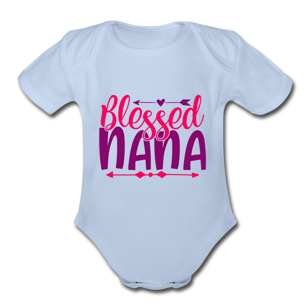 Blessed nana Short Sleeve Baby Bodysuit by Tshirt Unlimited