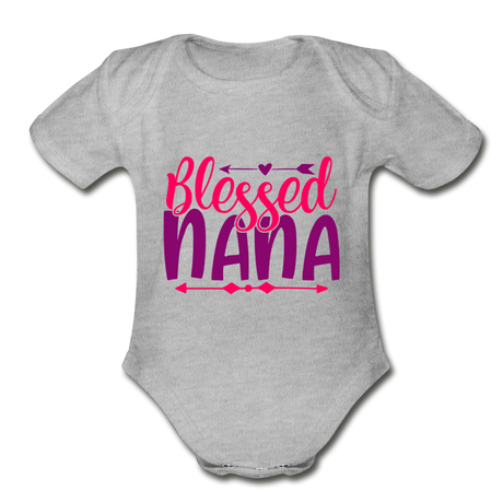 Blessed nana Short Sleeve Baby Bodysuit by Tshirt Unlimited