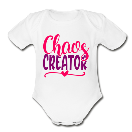 Chaos Creator Short Sleeve Baby Bodysuit by Tshirt Unlimited