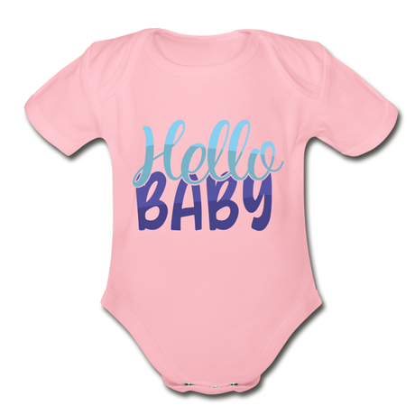 Hello Baby Short Sleeve Baby Bodysuit by Tshirt Unlimited