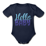 Hello Baby Short Sleeve Baby Bodysuit by Tshirt Unlimited