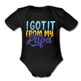 I got it from my papa Short Sleeve Baby Bodysuit by Tshirt Unlimited