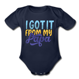 I got it from my papa Short Sleeve Baby Bodysuit by Tshirt Unlimited