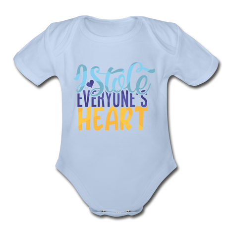 I stole everyone's Heart Short Sleeve Baby Bodysuit by Tshirt Unlimited