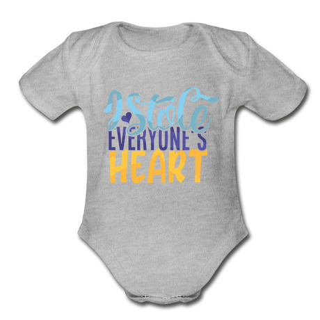 I stole everyone's Heart Short Sleeve Baby Bodysuit by Tshirt Unlimited