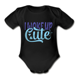 I woke up cute Heart Short Sleeve Baby Bodysuit by Tshirt Unlimited