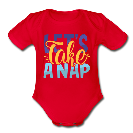 Lets Take A Nap Short Sleeve Baby Bodysuit by Tshirt Unlimited