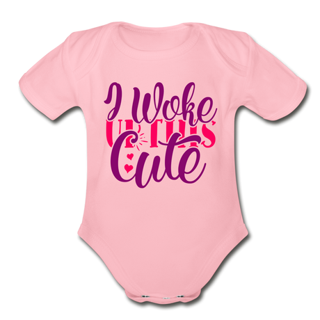 I woke Up this Cute Short Sleeve Baby Bodysuit by Tshirt Unlimited