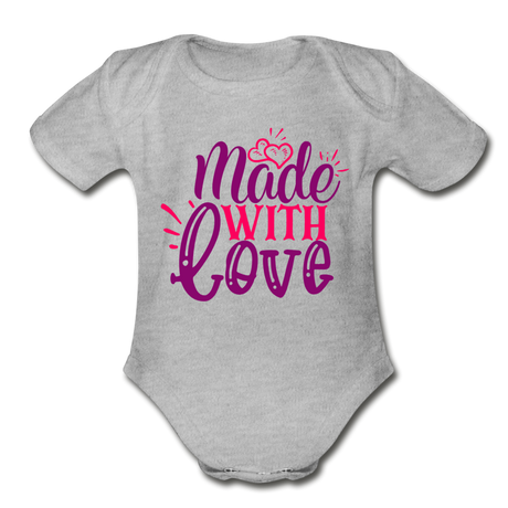 Made With Love Baby Bodysuit by Tshirt Unlimited