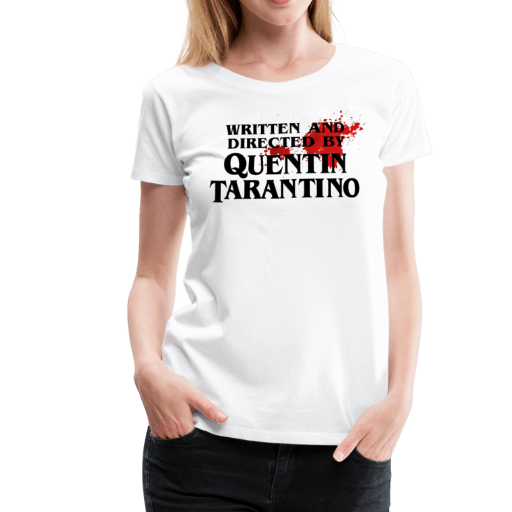 Written and Directed by Quentin Tarantino (Bloodstained) T-Shirt by Art-O-Rama Shop - Vysn