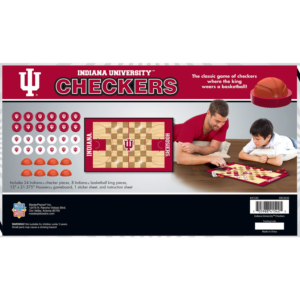 Indiana Hoosiers Checkers Board Game by MasterPieces Puzzle Company INC