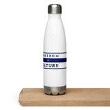 Freedom is Nature, Freedom Is Science Stainless Steel Water Bottle by Proud Libertarian