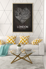 Love Heart Map Any City & Country Personalised 2022 Wall Decor Print with 10 New Styles by WinsterCreations™ Official Store