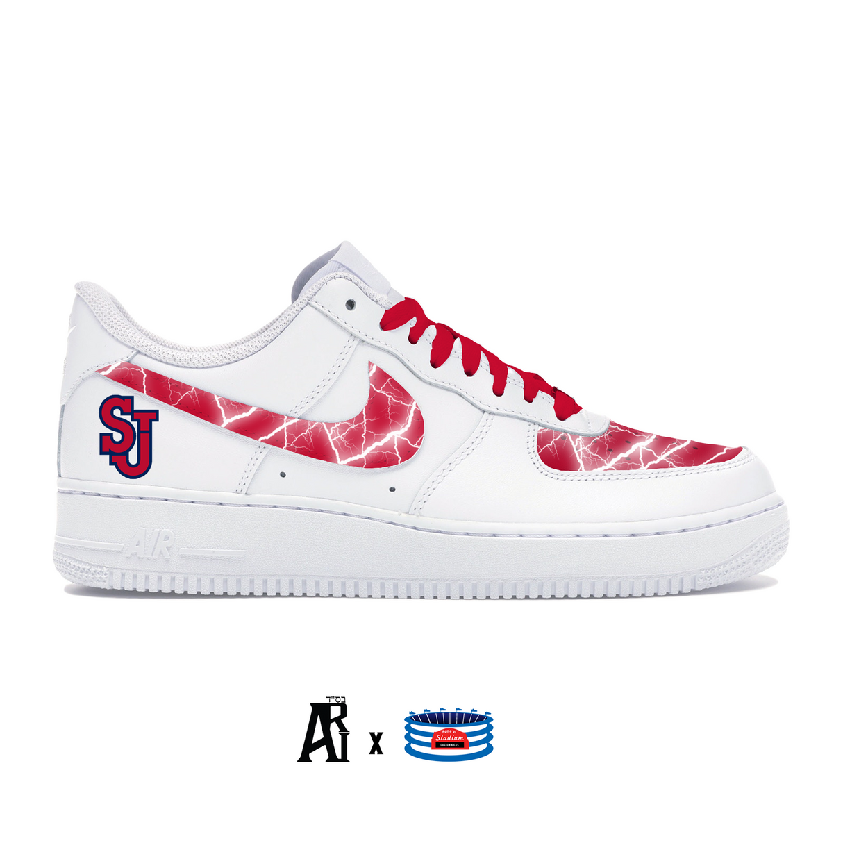 "St. John's" Nike Air Force 1 Shoes by Stadium Custom Kicks