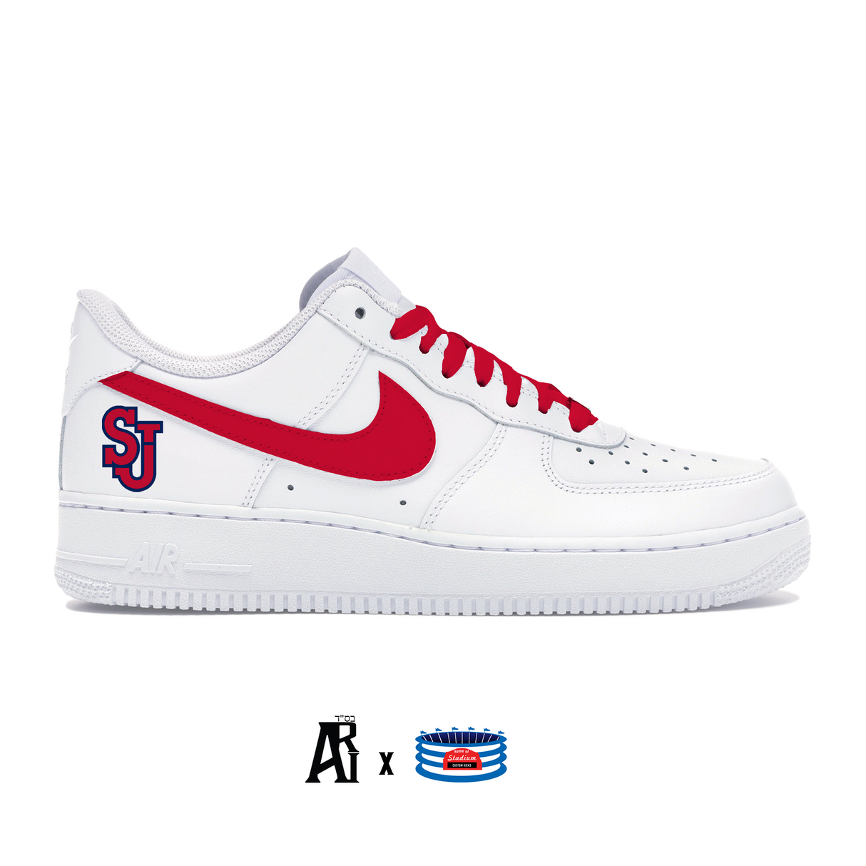 "St. John's" Nike Air Force 1 Shoes by Stadium Custom Kicks