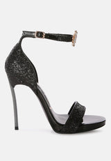 straight fire high heel glitter stilettos by London Rag