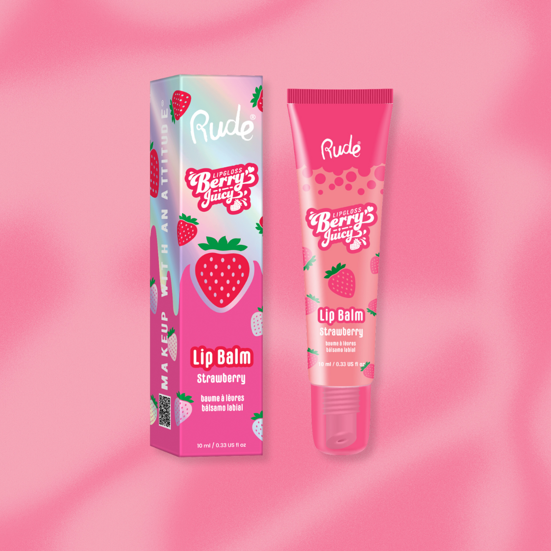 RUDE Berry Juicy Lip Balm - Strawberry