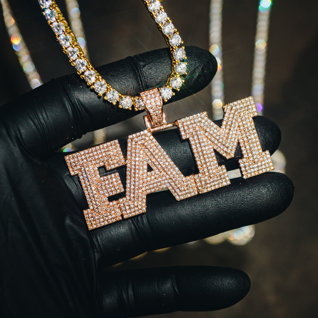 Custom Iced Varsity Letter Pendant by Custom Gold Grillz