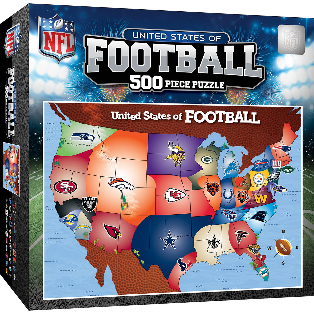 NFL - League Map 500 Piece Jigsaw Puzzle by MasterPieces Puzzle Company INC