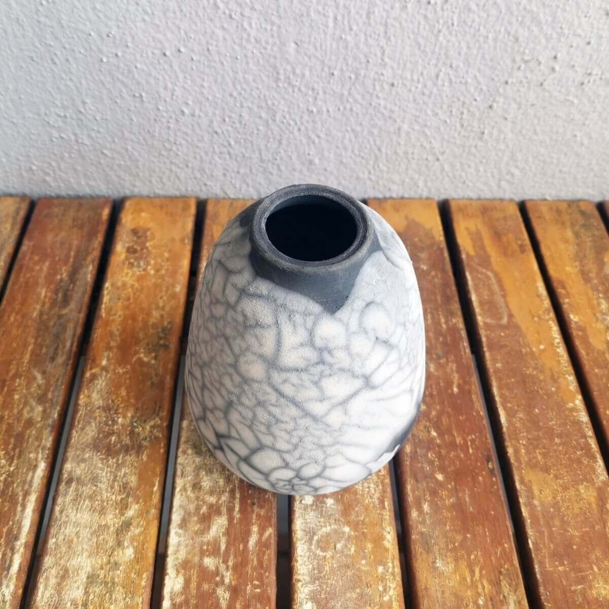 Suzu Ceramic Raku Pottery Vase by RAAQUU