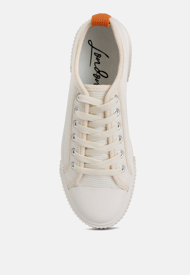 Sway Chunky Sole Knitted Textile Sneakers by London Rag