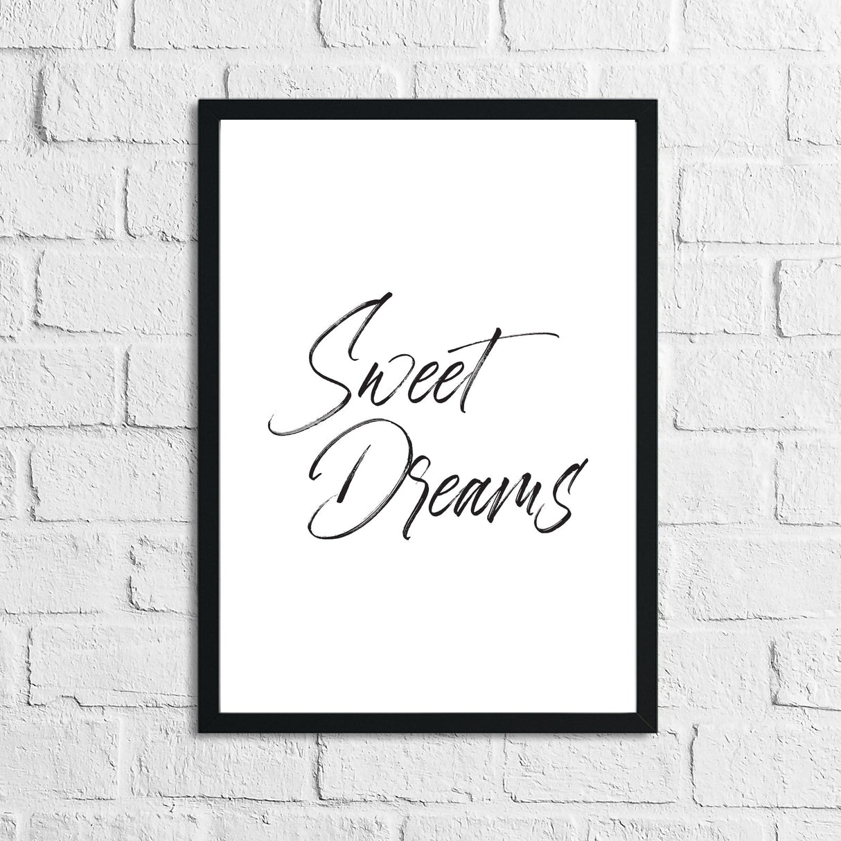 Sweet Dreams Bedroom Decor Simple Print by WinsterCreations™ Official Store