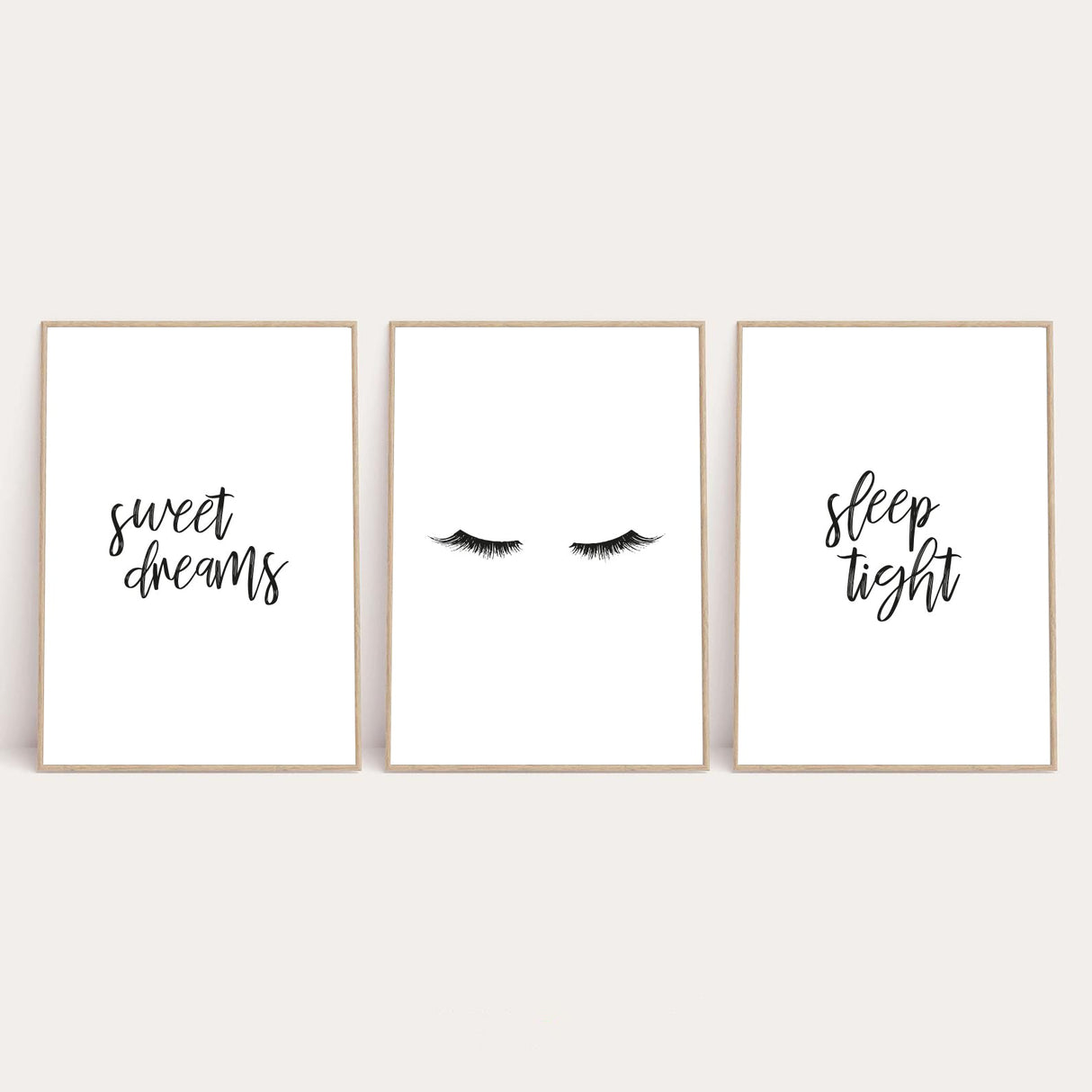 Sweet Dreams Sleep Tight Children's Wall Decor Set Of 3 Prints by WinsterCreations™ Official Store