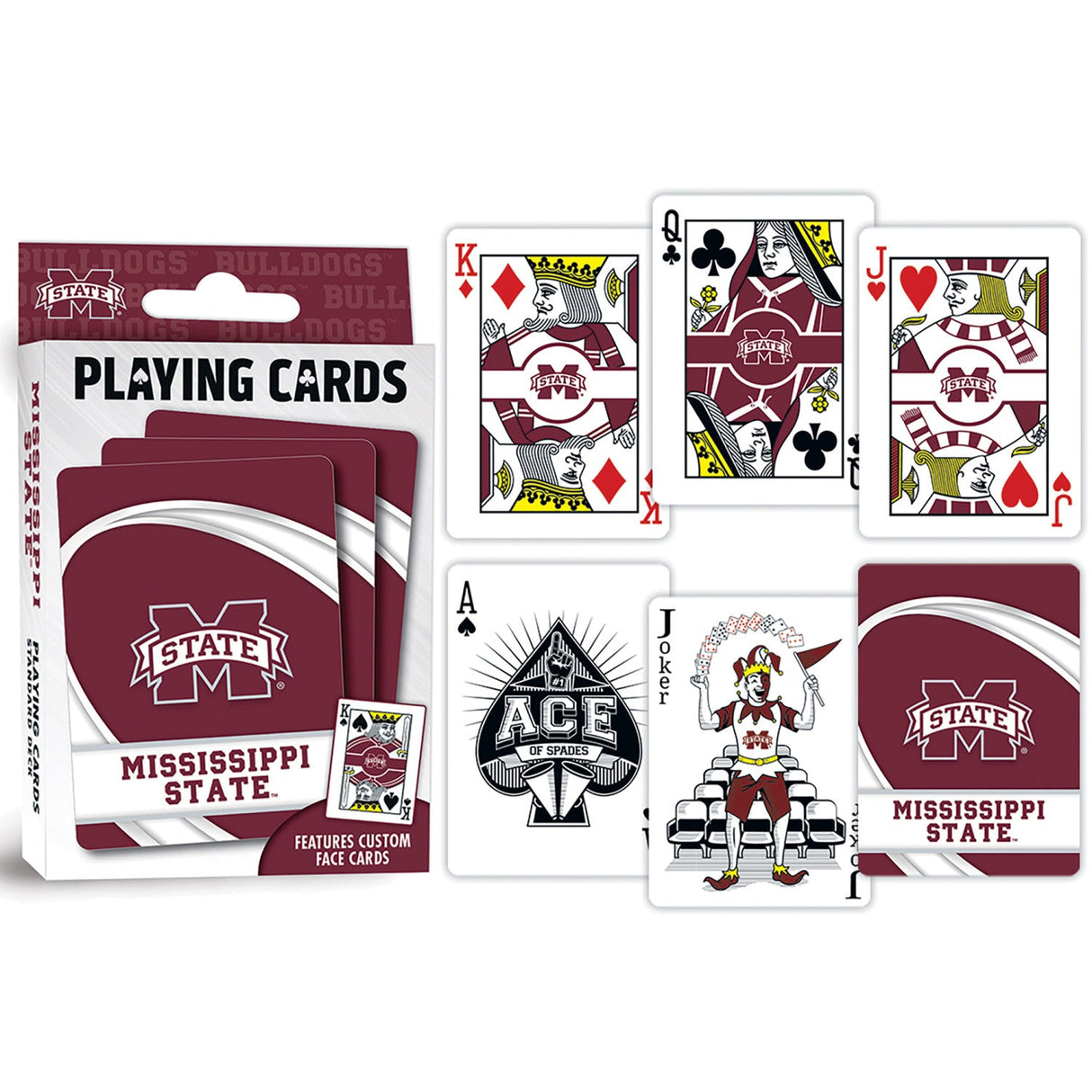 Mississippi State Bulldogs Playing Cards - 54 Card Deck by MasterPieces Puzzle Company INC