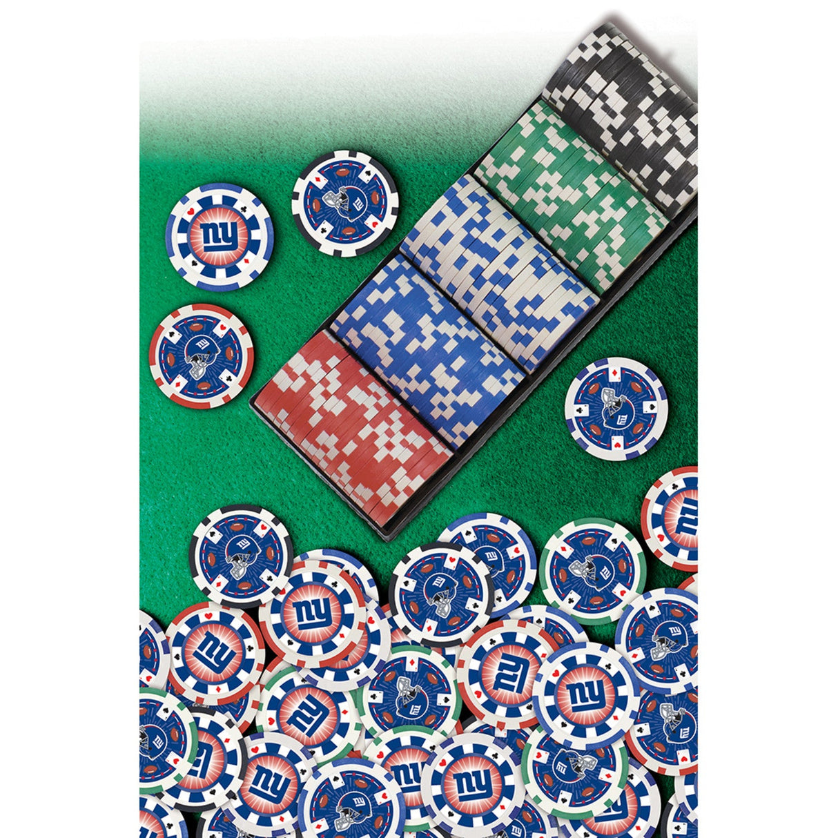 New York Giants 100 Piece Poker Chips by MasterPieces Puzzle Company INC